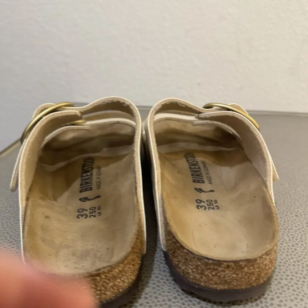 Birkenstock Arizona Big Buckle BF Graceful Pearl White Sandals Slide 39 / US 8 N